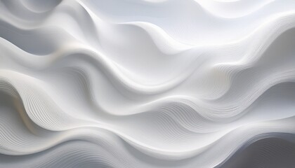 Obraz premium abstract white waves wallpaper soft flowing waves in various shades of white and off white