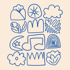 abstract organic natural shapes illustration