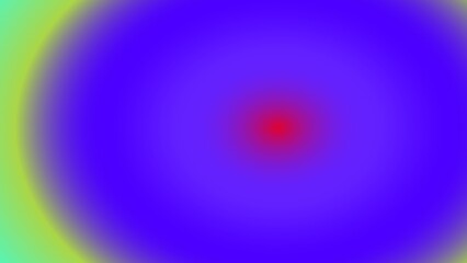 A vibrant, concentric circle gradient in shades of purple, green, and red.  The central red point is surrounded by increasingly lighter purple