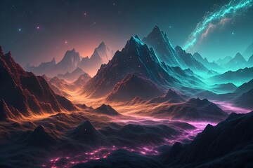 sunrise over the mountains