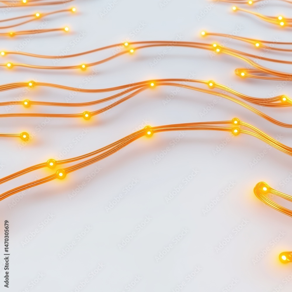 Poster abstract digital lines with glowing nodes creating a dynamic and artistic technological background d
