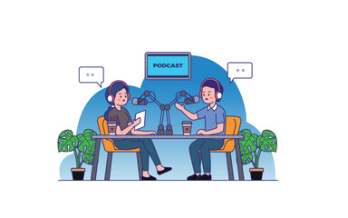Podcast Concept Illustration
