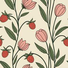 Seamless pattern with vertical stripes