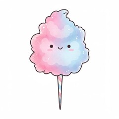 Cute Pink and Blue Cartoon Cotton Candy