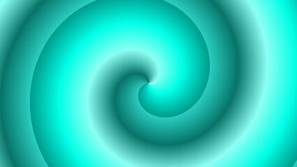 A mesmerizing turquoise spiral, swirling inward with gradient shading, creating a hypnotic effect
