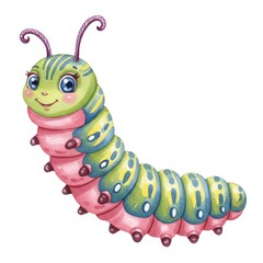Cute Cartoon Caterpillar Illustration