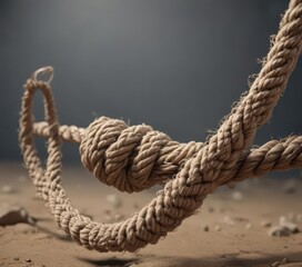 Frayed rope, stretched taut, near breaking point ,  object,  cord,  breaking