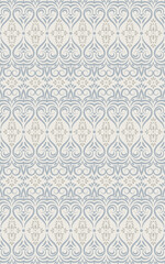 Ornate seamless pattern with vertical damask elements. Traditional oriental or baroque background for textiles, wallpapers.