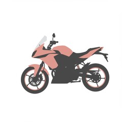 Obraz premium Pink and Gray Sportbike Illustration