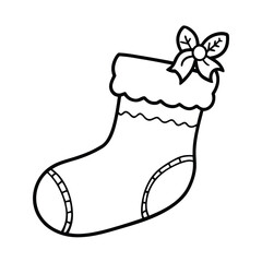 christmas boot vector illustration