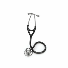 Stethoscope 3D Icon Isolated on White Background Representing Medical Diagnosis  