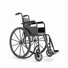 Fototapeta premium Wheelchair 3D icon isolated on white background symbolizing accessibility and mobility support 