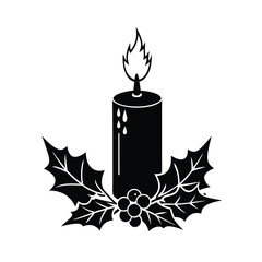 christmas candle vector
