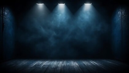 Dark deep blue smoke and light textured background