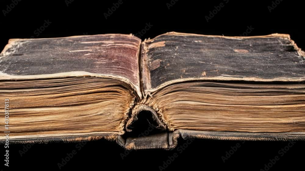 Poster an open book on a dark background
