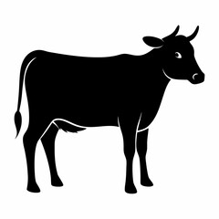 Cow animal vector on white background.