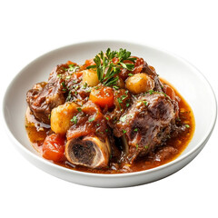 Fototapeta premium Osso Buco isolated image on white Background