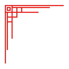 Chinese Frame Corner Ornament Vector