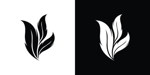 Feather logo design, Feather vector template