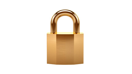 Secure Gold Padlock  Representing Safety and Data Protection