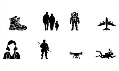 vector silhouettes of people