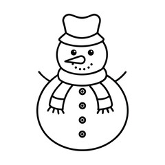 snowman on a white background