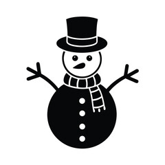 snowman with a broom