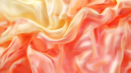 Fototapeta premium Peach Yellow Silk Drape Texture.