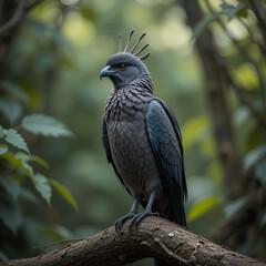 paloma torcaz bebiendo en el estanque del bosque (columba palumbus)