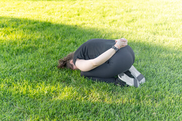 Ageless grace: Senior woman practicing yoga in a natural setting