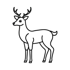 charismas deer vector illustration