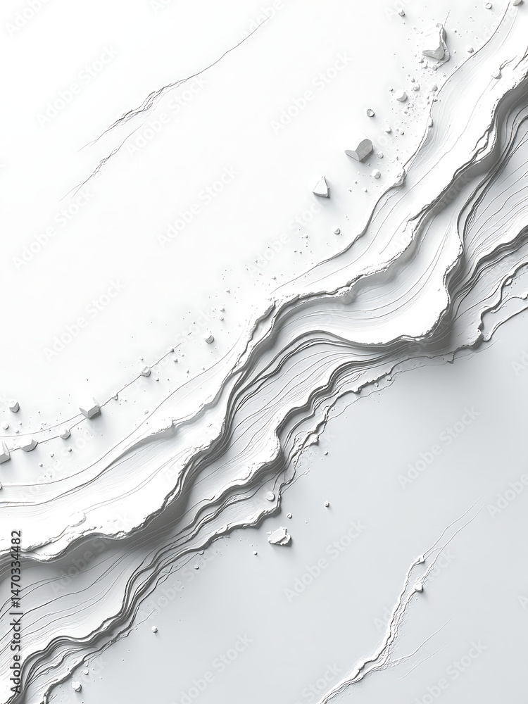 Aufkleber impasto abstract rough white art painting intricate textures created using generative ai techniques unique visual
