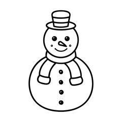 snowman on a white background