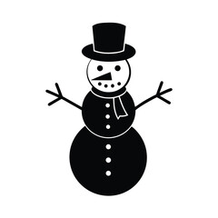 snowman with a broom