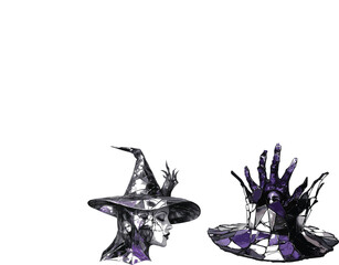 Halloween Vector Illustrations,Flat Design Icons, Spooky Scenes & Holiday Elements