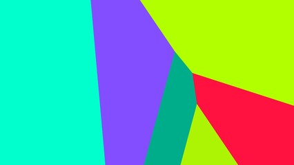 Obraz premium Abstract geometric artwork featuring vibrant teal, purple, green, and red color blocks