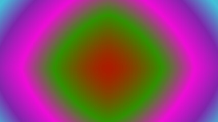 Vibrant concentric circles of magenta, green, and blue gradients