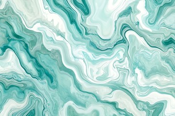 Obraz premium Tranquil shallow water patterns in soft turquoise and pale mint shades