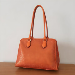 Práctico y elegante, este bolso naranja es pura distinción.