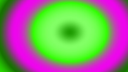 Concentric circles of vibrant green and magenta