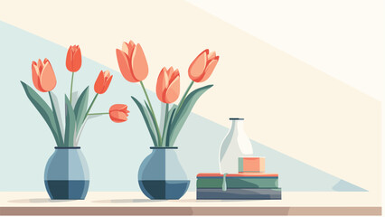 Hand-Drawn Wildflowers in Stylish Decorative Pottery Art