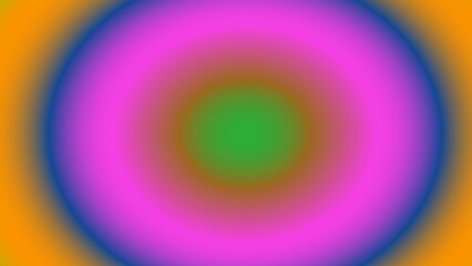 Concentric circles of vibrant, gradient colors;  orange, pink, green hues blend smoothly