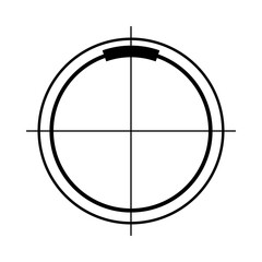 Architectural north arrow and compass outline vector