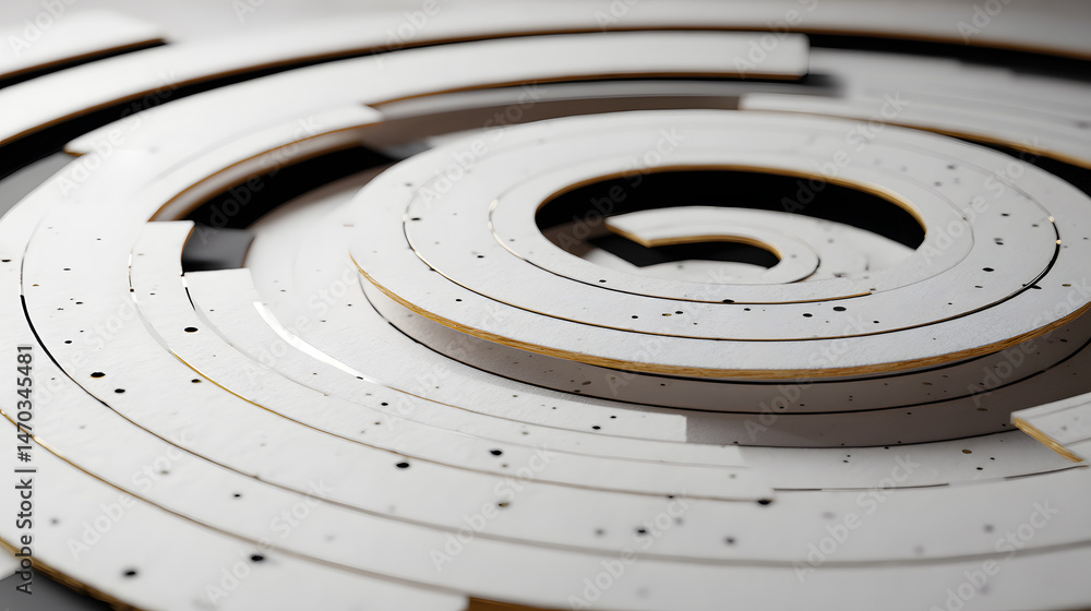 Poster abstract white circular design spiral pattern texture background