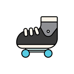 Roller Skates Icon for Childhood Fun.