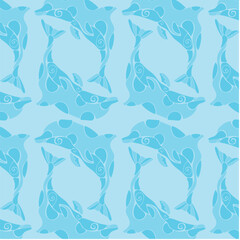 Fototapeta premium background vector with dolphin motif