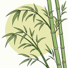 green bamboo leaves