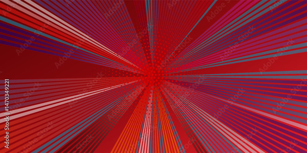 Poster gradient zoom effect red background vector design in eps 10