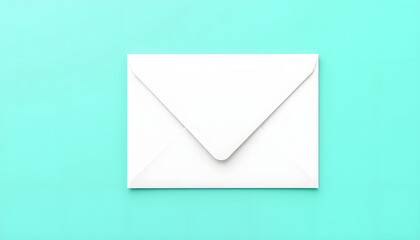 Blank white big envelope mockup on the empty background, masterpiece. White tone
