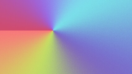 Abstract gradient artwork with vibrant hues radiating from a central point, transitioning smoothly from warm to cool tones